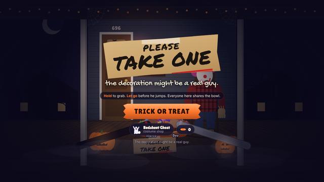 Take One, a screen from the free Halloween browser game